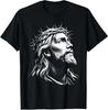 Jesus Christ Face With Crown Of Thorns God Bible Best T-Shirt S-3XL