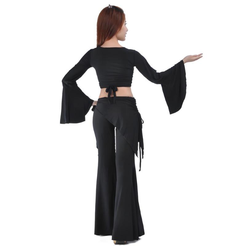 Crystal Cotton Trumpet Sleeves and Crystal Cotton Waist Skirt Tribal Pants Belly Dance Set Belly Dance Autumn and Winter Set