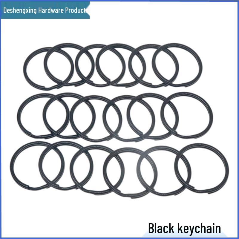 Черный Электрофорезный Брелок с Покрытием Печеной Краской 1.2x20mm Keyring чёрный