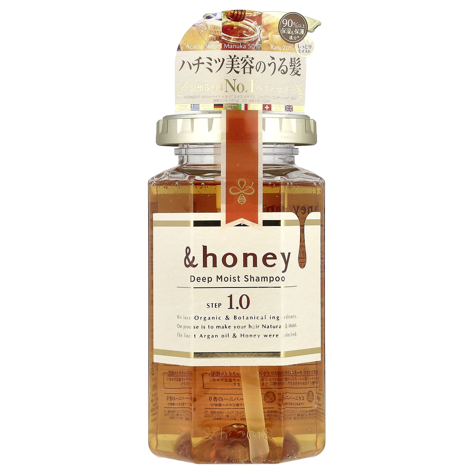 

&Honey, Deep Moist Шампунь, Болгарский пионовый мед, 440 мл(14,9 жидких унций)