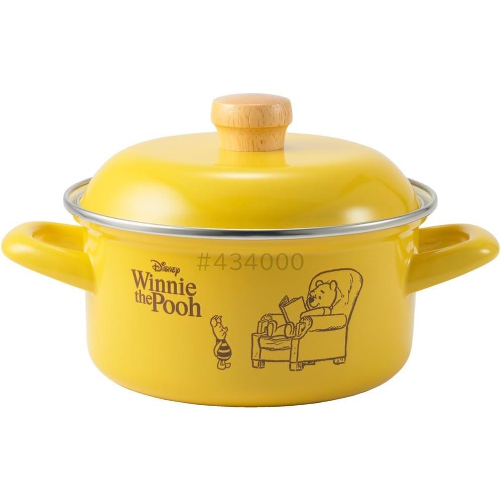 Эмалированная кастрюля Fuji Disney Винни-Пух 15 см с двумя ручками DYQ-15W.P