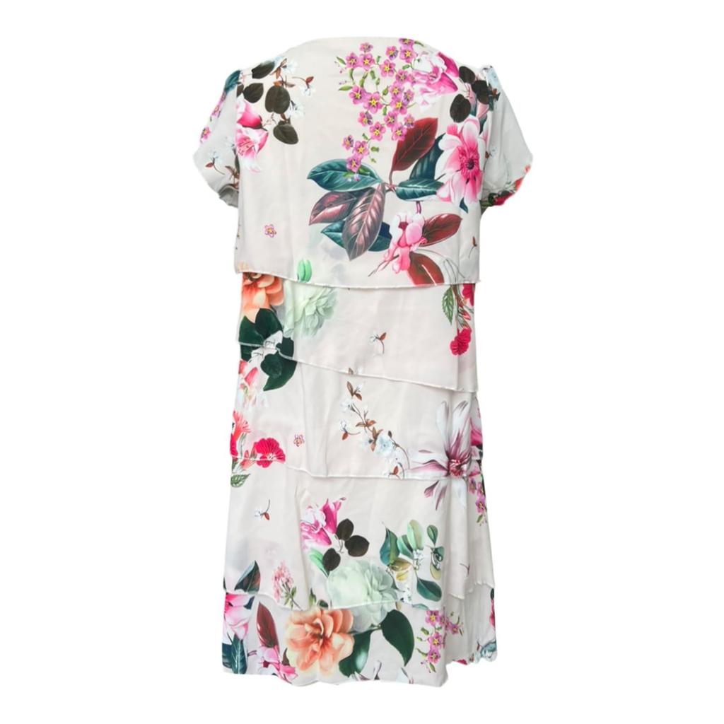 Shot Sleeve  Boho Dress For Women Casual Loose Fit Summer Sundress Print Dress