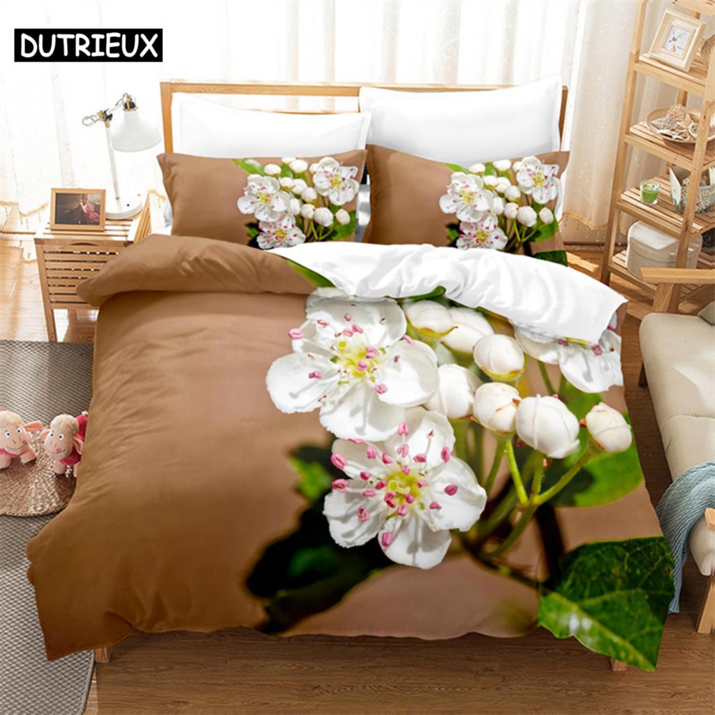 Flower Plants Bedding Set Duvet Cover Set 3d Bedding Digital Printing Bed Linen Queen Size Bedding Set Fashion Design