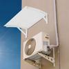 Copertura AC per Esterno, Parasole per Condizionatore Resistente alle Intemperie, Protezione Unità da Muro Bianca, Alloggiamento in Metallo per Condensatore Esterno