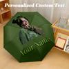 Billie Eilish Automatic 8‑ribs Umbrella, Custom Name Text Personalized Folding Umbrella Rain Sun Gift