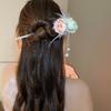 Flower Pearl Fringed Hairpin Small Fresh and Fashionable Fairy Style Hairpin Temperament Versatile High-end Hair Accessories Woman