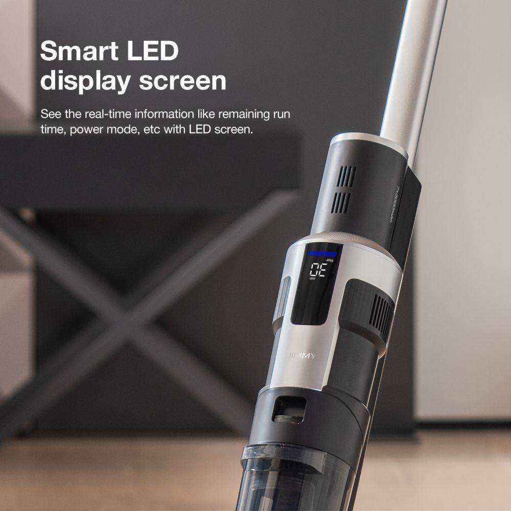 JIMMY HW9 Cordless Wet and Dry Vacuum Cleaner, Self-Cleaning, 400ml Dust Water Tank, Waterproof Brushless, LED Display