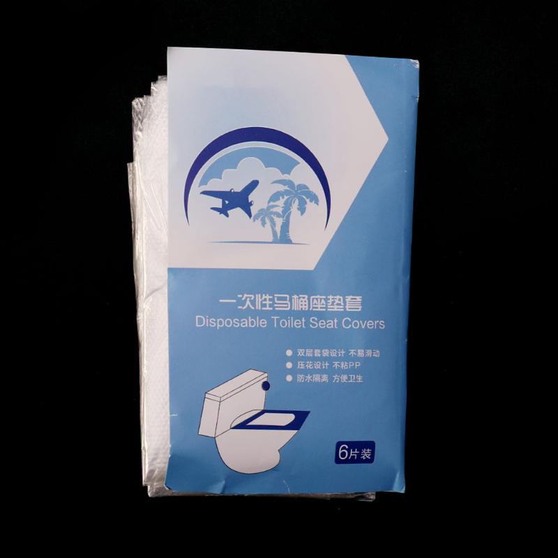 Buy 6Pcs Disposable Toilet Seat Cover Waterproof Antimicrobial Paper