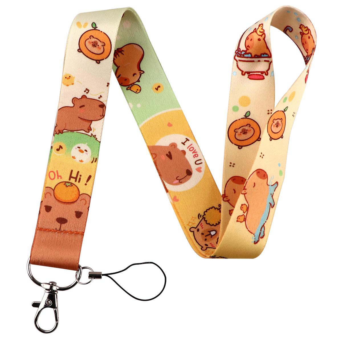 

Cute Capybara Lanyard for Key Neck Strap lanyard Card ID Badge Holder Key Chain Key Holder Keyring Accessories Holiday Gifts