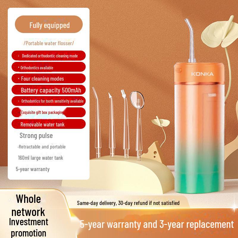 

Konka Portable Electric Water Flosser for Dental Stones - Compact Gift for Home Use