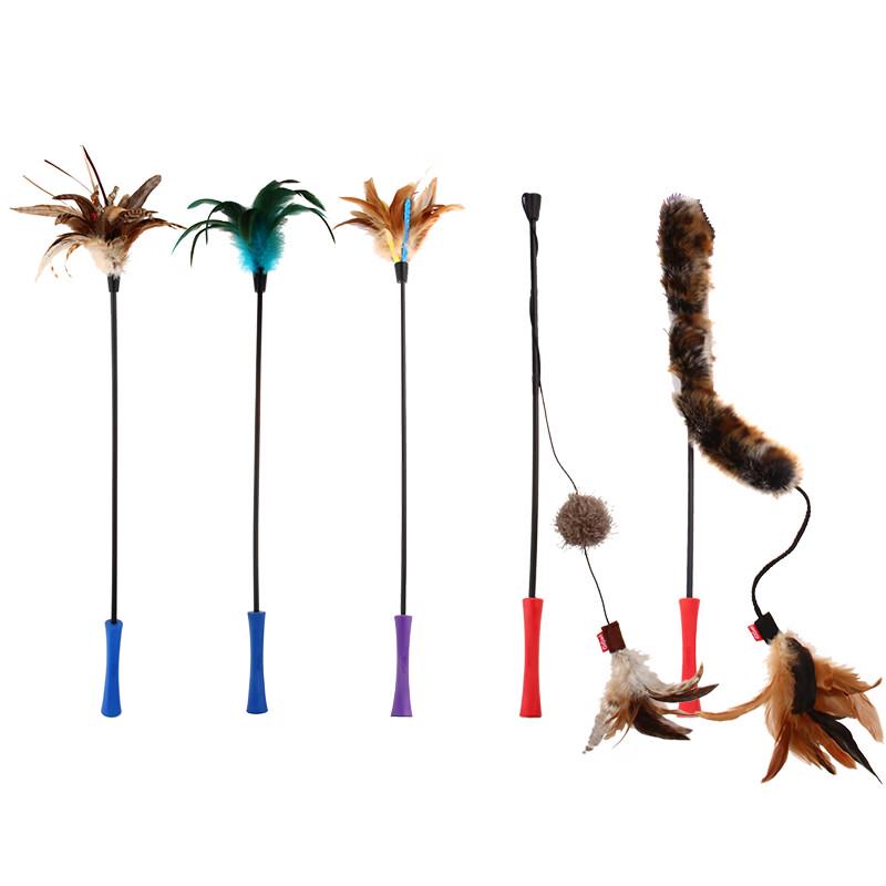 Non-slip Feather Cat Teaser Wand