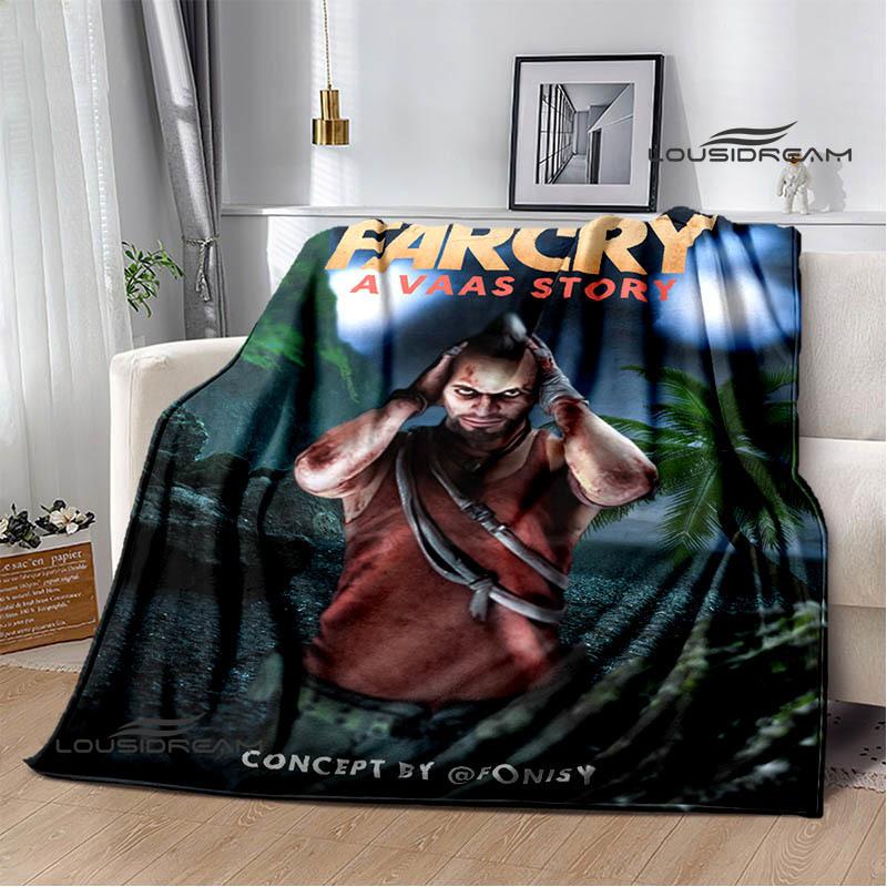 3D Spel Farcry Cartoon bedden met print Flens Warme deken zachte en comfortabele deken picknickdekens verjaardagscadeau