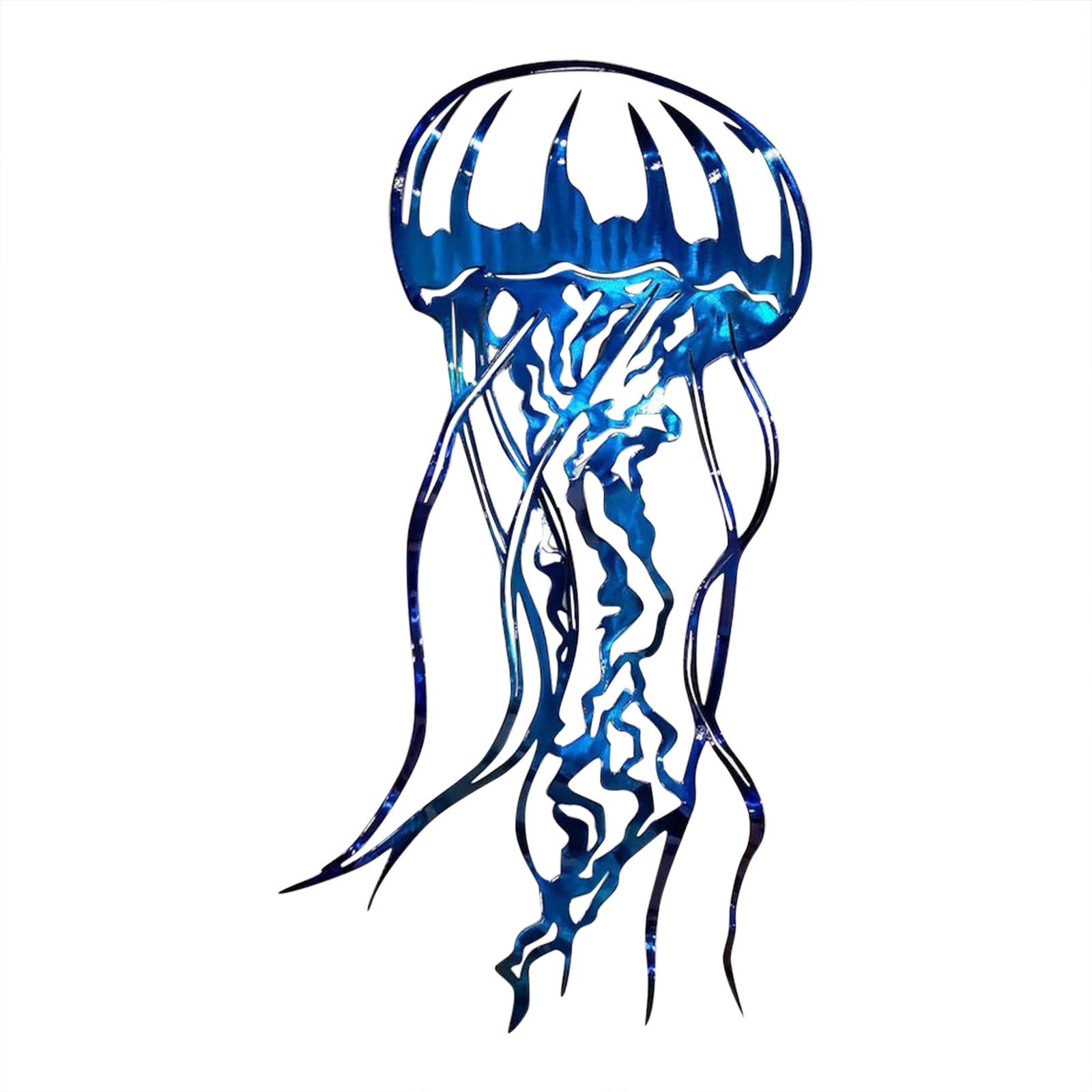 

Metal Art Jellyfish Interior Decoration Crafts Beach Theme Decor Wall Art Decorations