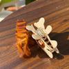 Korean Style Cartoon Bear Shark Clip Swwet Small Hair Claw Trendy Acetic Acid Carb Clip  Female