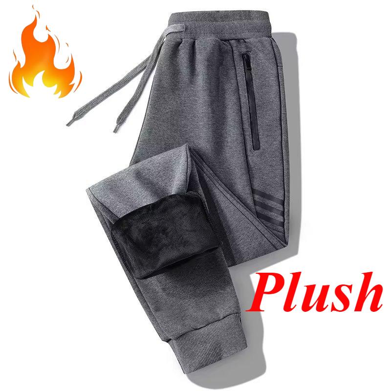 

Мужские модные плюшевые утолщенные повседневные брюки-джоггеры для мужчин на осень и зиму, новые холодостойкие и теплые спортивные брюки для активного отдыха 5XL