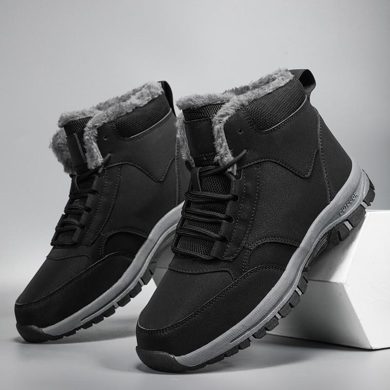 Fashion New Snow Boots Men Lace Up Mens Shoes Breathable Winter Boots For Men Casual Men Shoe Waterproof Ankle Boots Footwear Work Shoes