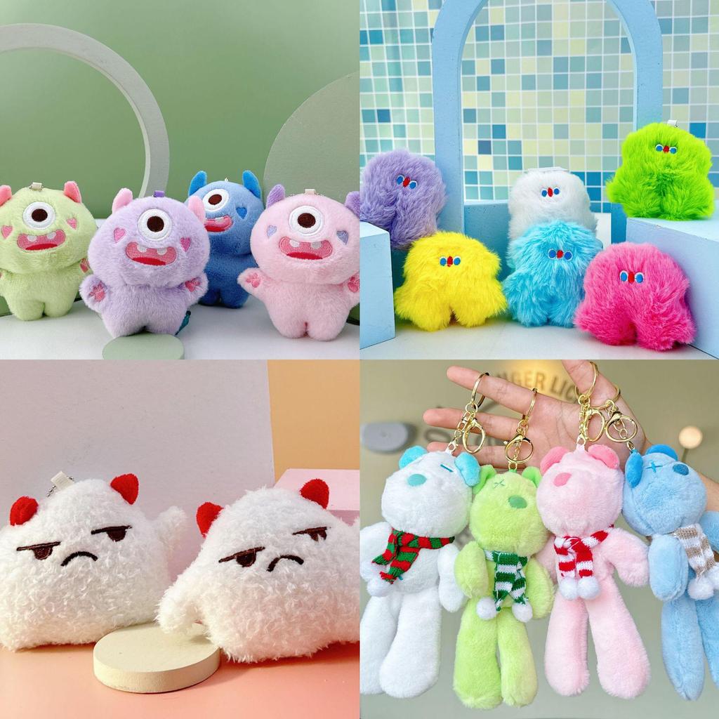 Portachiavi Peluche Bambola Mostro Occhi Grandi