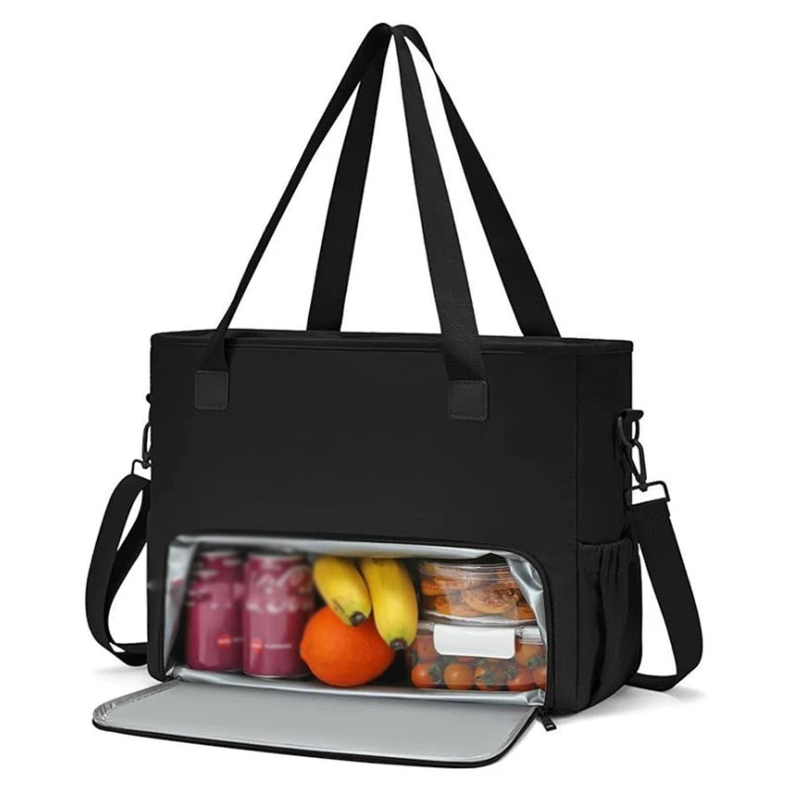 Large Insulated Lunch Bag  & Computer Bag for Women - Crossbody Handbag Combination, Work Tote for School Picnic One Size