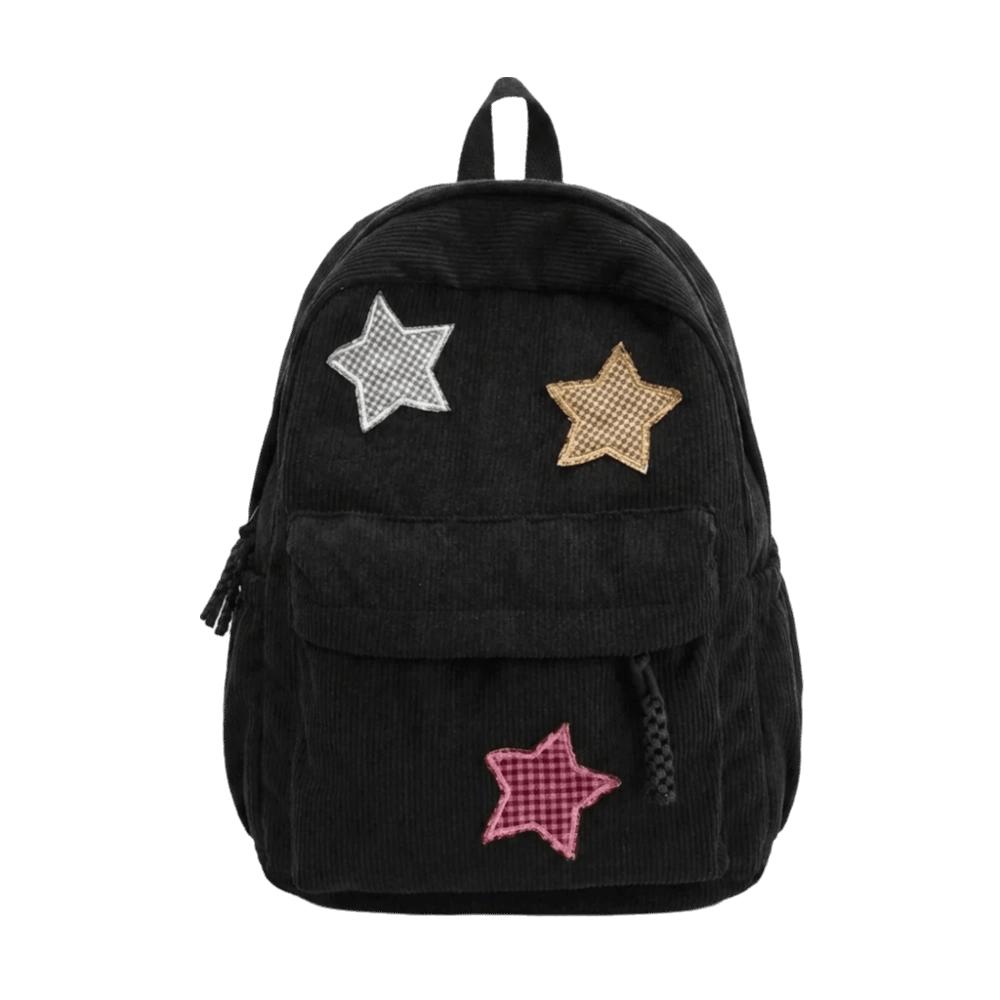 Lightweight Corduroy Backpack Soft Fabric Travel Bag Cute School Backpack Outdoor