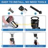 F26C Convenient Sink Drain Solution ABS & Steel Sink Drain Set Drain Pipe Set Preventing Clogs Unpleasant Odors for Bathroom