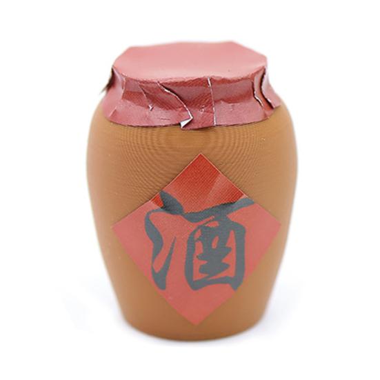 Miniature Liquor Jar Chinese Style Mini Decorative Wine Jar Model Toy DIY 1/12 Dollhouse Kitchen Dining Room Table Decoration Accessories