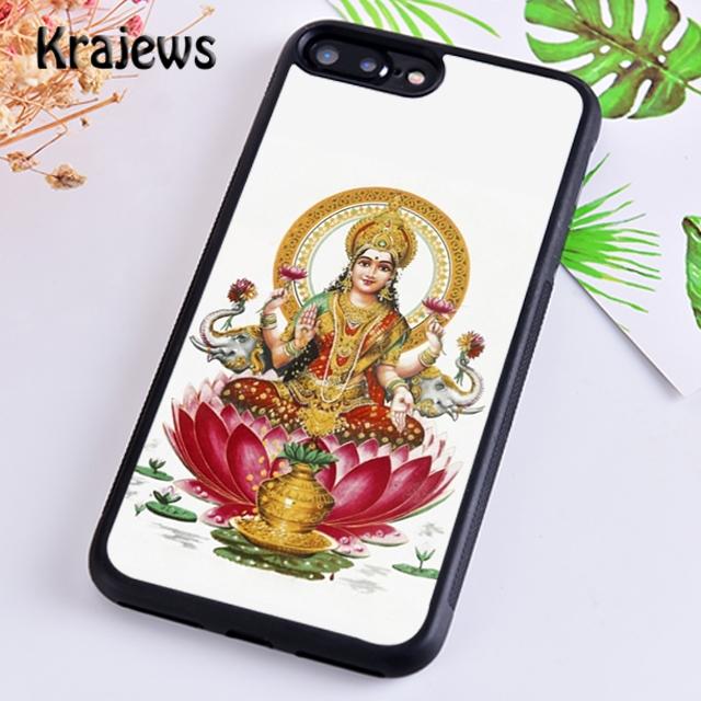 Krajews Lakshmi Hindu Goddess Phone Case Cover For iPhone 17 Air 16 15 14 Plus 11 12 13 Pro Max Coque Shell Fundas
