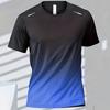 T-shirts Sports T-shirt Quick-drying Gradient Short Sleeve Tees Outdoor Workout Basketball Training Running  clothes