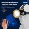 USB Rechargeable Sensor LED Headlamp with Built-in 18650 Battery Outdoor Fishing Head Flashlight 5 Lighting Modes Camping Torch