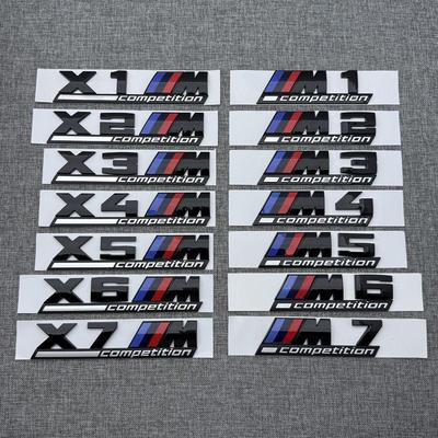 Black Rear Digital Emblem for BMW M Series: Sporty Thunder M Side & Tail Emblem