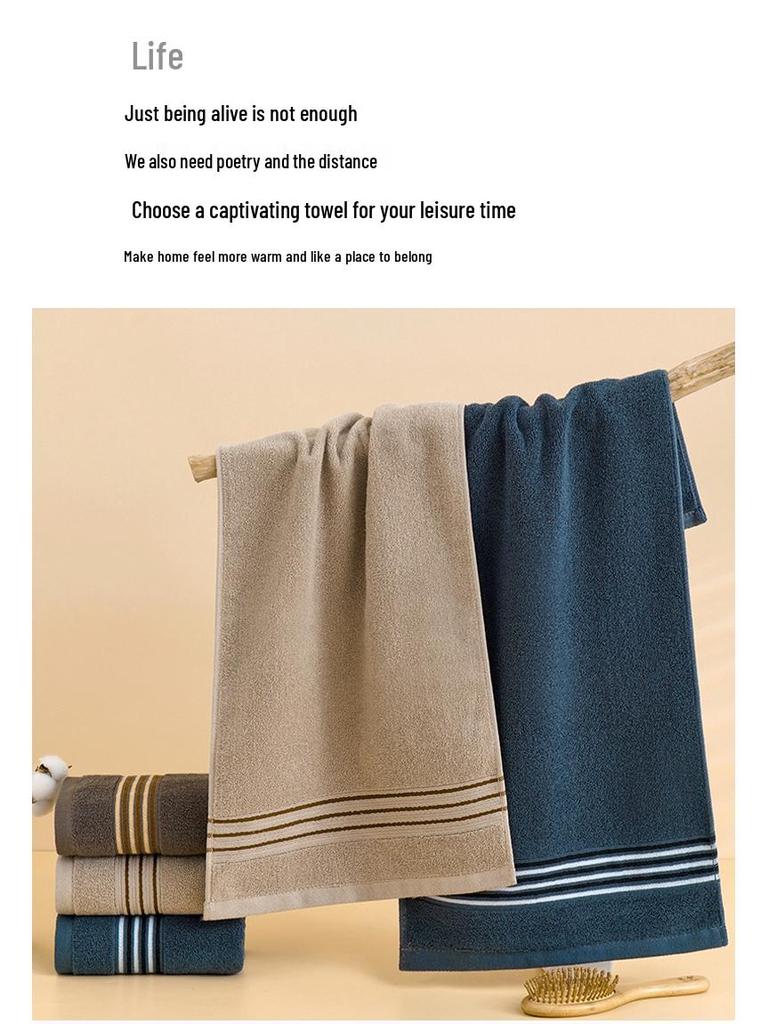 High-End Embroidered Pure Cotton Absorbent Face and Bath Towel for Adults