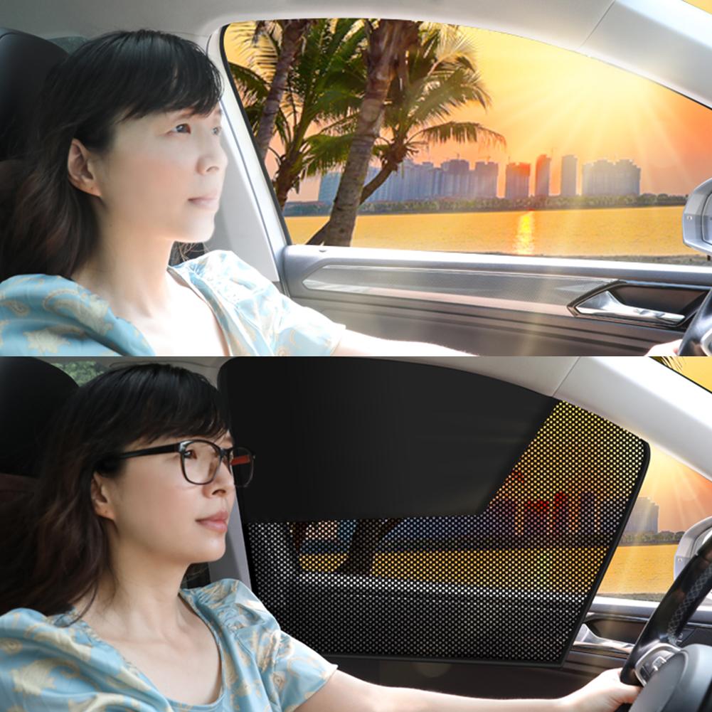 Magnetic Car Window Shades Light Blocking Side Window Sun Shades Universal Summer Protective Window Shade for Car Window