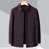 New Men's Short Lapel Middle-aged and Elderly Can Take Off The Liner Dad Winter Executive Jacket