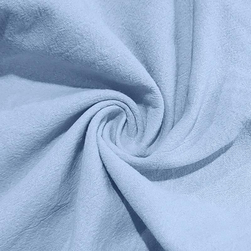 Four Seasons Linen Men's Casual Loose Breathable Long-sleeved Trousers Shirt Beach Suit