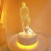 USB Football Player 3D Night Light, Monochrome LED Light, Bedroom Atmosphere and Home Decoration, Football Fans, Holiday Gifts