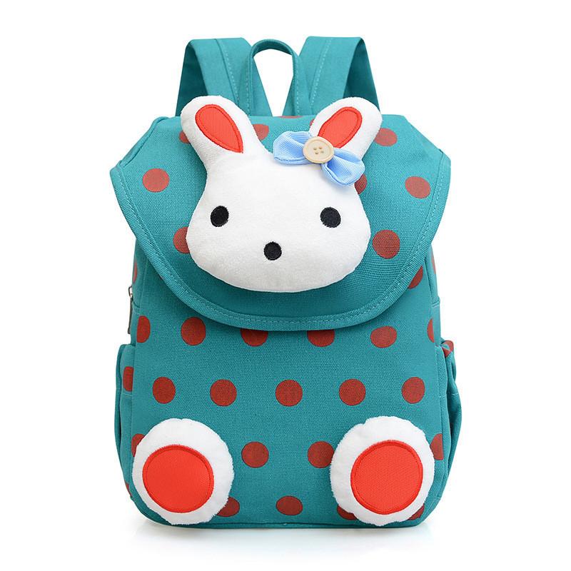 Fashionable Breathable Lightweight Canvas Bunny Backpack For School Kids