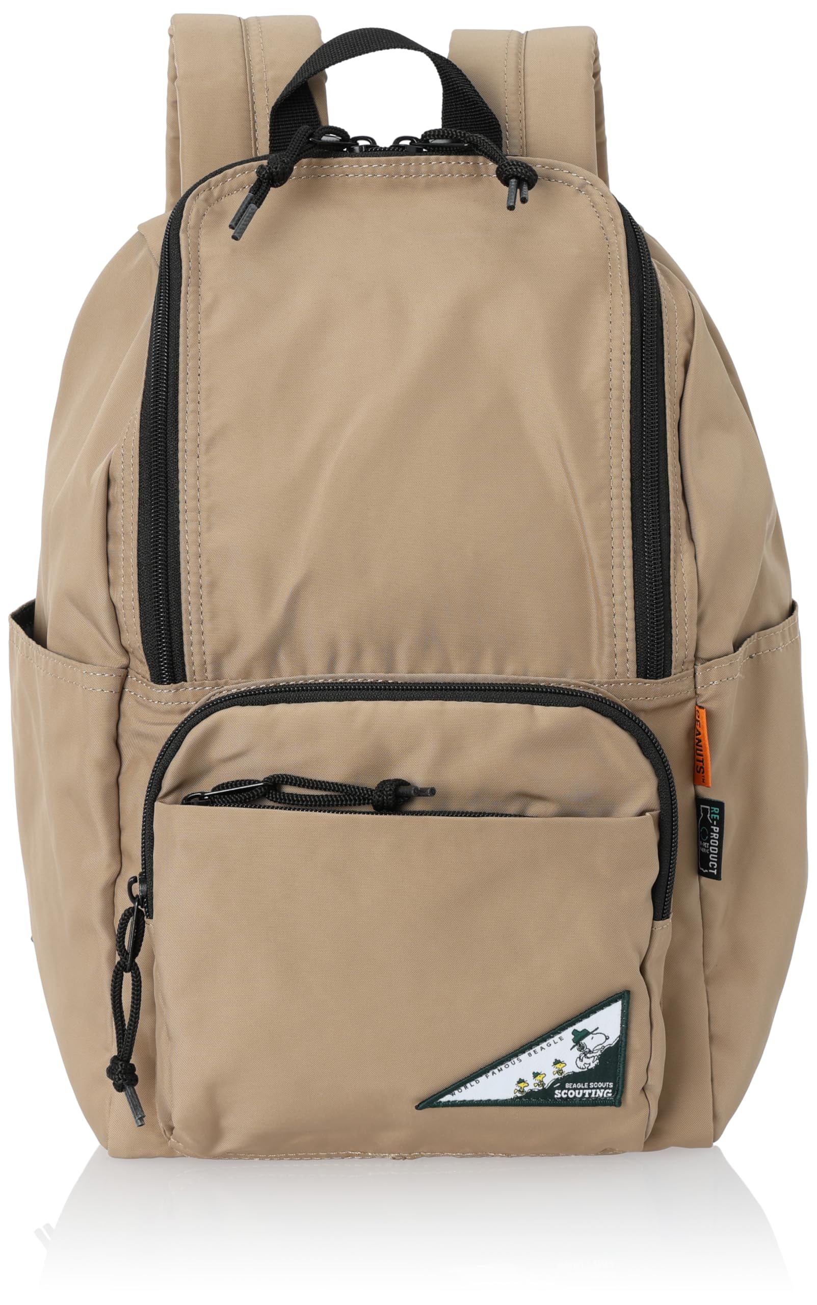 

Square Zip Back For High School Beige One Size [Snoopy] Backpack, Rucksack, Daypack, Backpack, 13L, A4, Eco-Friendly R-PET Fabric, Pocket, Commuting,