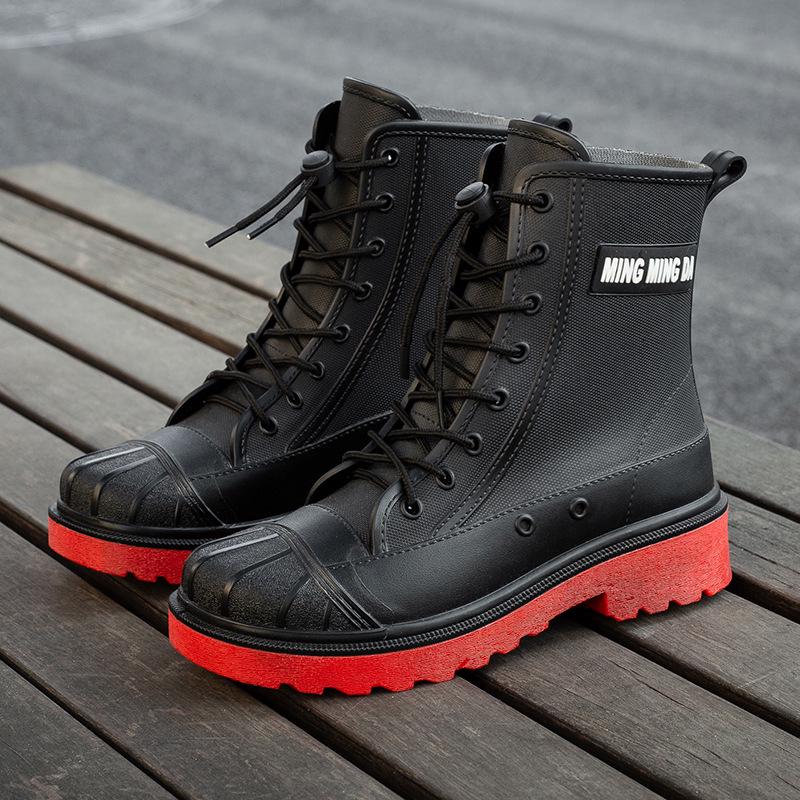 

Женские водонепроницаемые британские сапоги Martin Rain Boots — нескользящие, износостойкие, утолщенные ботинки для отдыха на открытом воздухе с низким голенищем 38