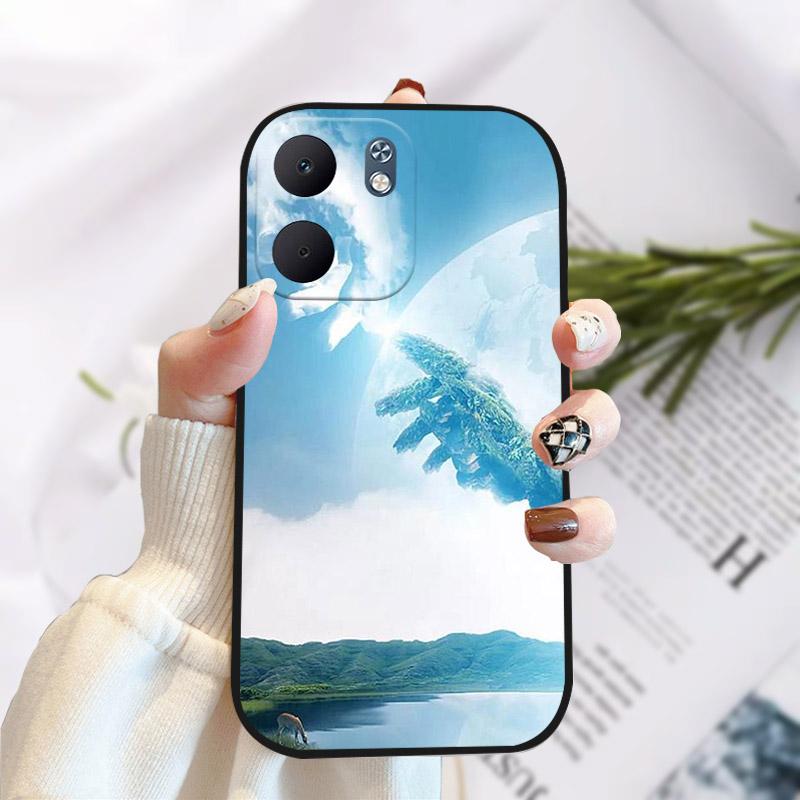 For OPPO A5X Case Fashion Painting Black TPU Soft Silicone Case For OPPO A5X 5G CPH2733 OPPOA5X 4G CPH2725 Back Cover Shell Capa