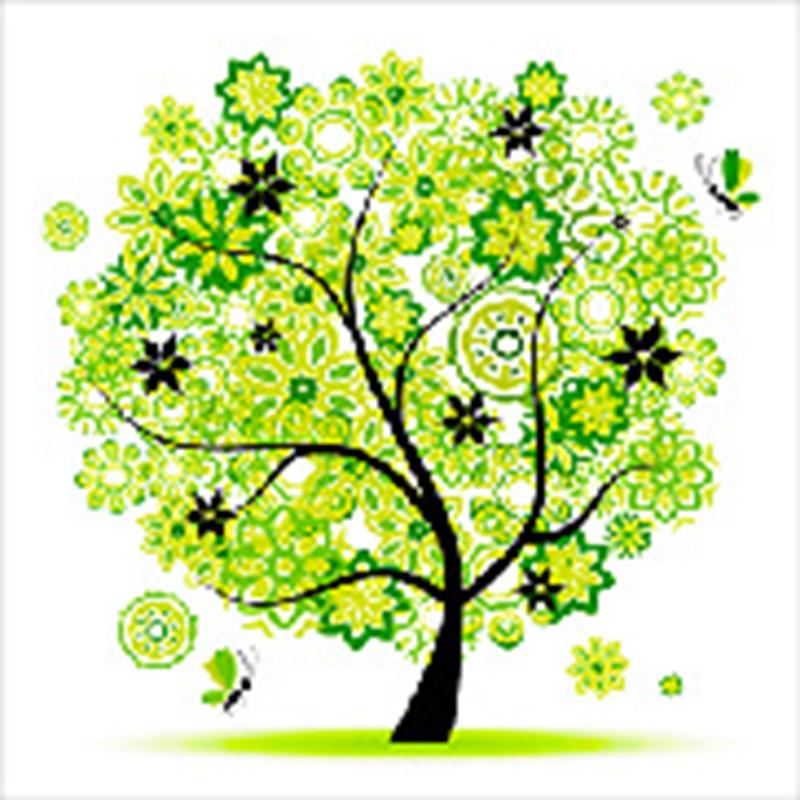 1pcolorful Four Seasons Tree Counted Cross Stitch Kit Embroidery Package Spring Summer Autumn Winter Living Room Home Decorative