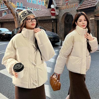 Splicing Cotton Clothes Women's Short Winter New Loose Fashion Cotton-padded Clothes Jacket