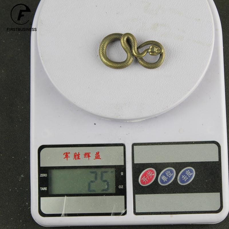 Brass Zodiac Snake Desk Ornaments Creative Animal Decorations Figurines Vintage Copper Cobra Tea Pet