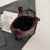 Mini Punk Style Crossbody Bags Women Rivets and Tassels Retro Bags Small Messenger Bags Fashion Vintage Packages CLE
