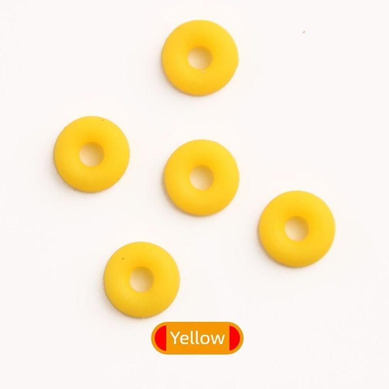 

Large Size 6 * 2mm Silicone Non-Slip Band Leather Rope Wire Rope Bracelet Carrying Strap Fixed Rubber Gasket Washer Ball Plunger Yellow [100]]