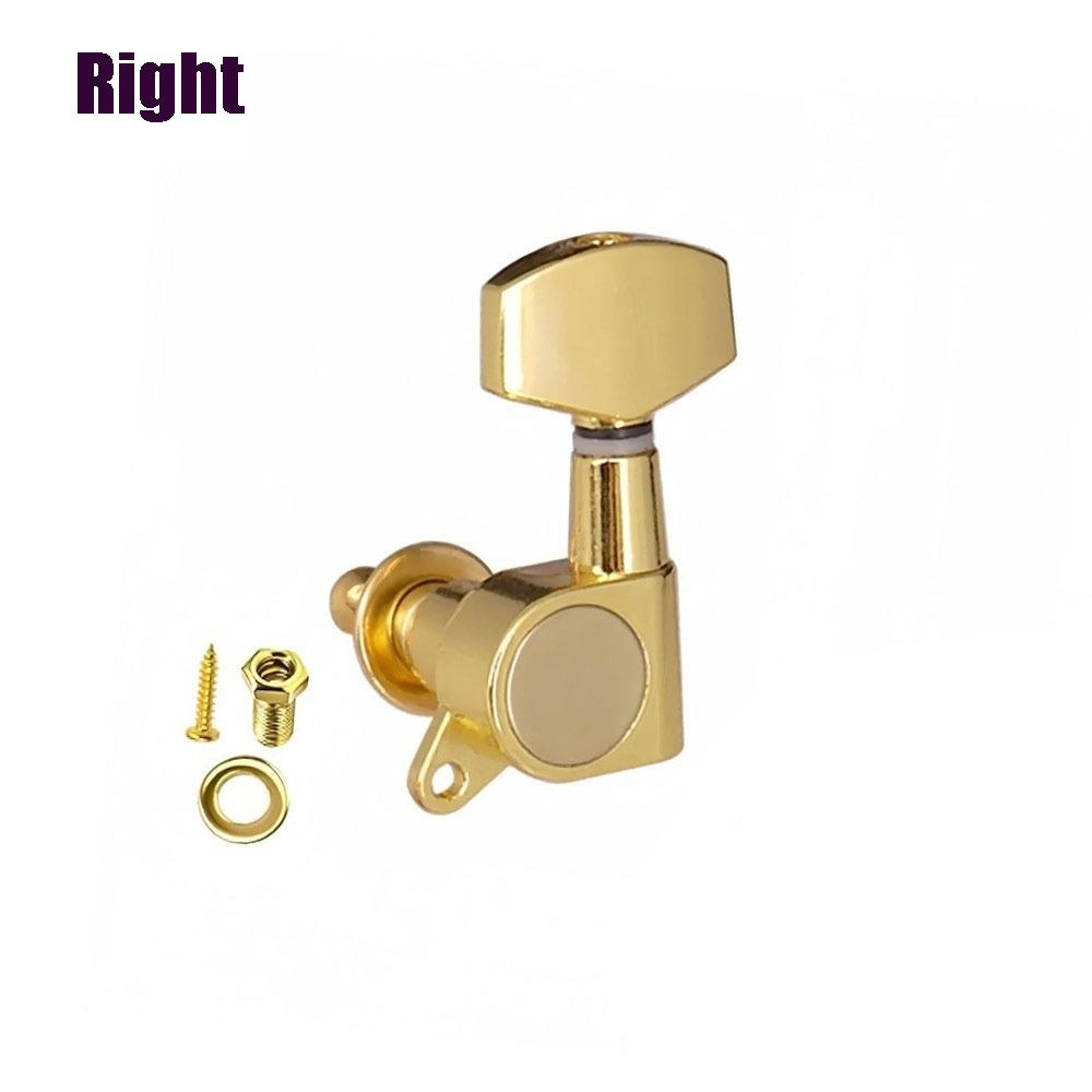 Metal Guitar String Tuning Pegs Totally Closed Machine Head Knob Guitar Tuner 3L3R Configuration String Tuners Electric Guitar