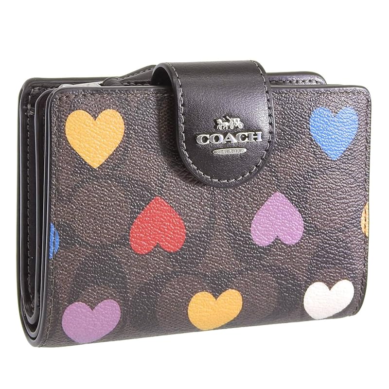

[coach] wallet ladies bifold folding wallet compact outlet brand medium corner zip wallet signature canvas brown CP418SVN2R COACH [product]