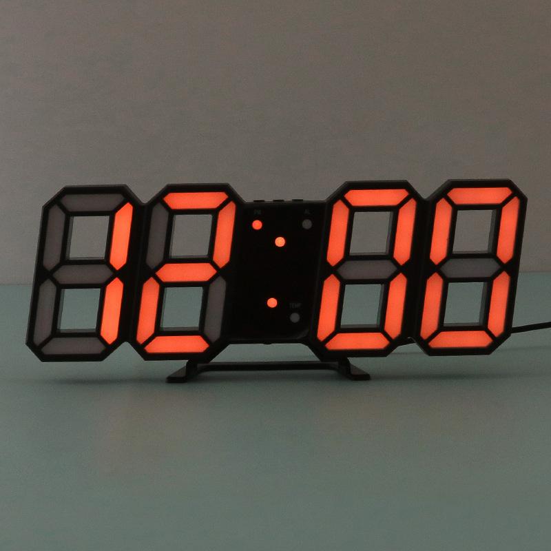 

3D цифровой будильник с USB-подключением, студенческий электронный будильник, многофункциональный ночной светильник, украшение для дома, орнамент