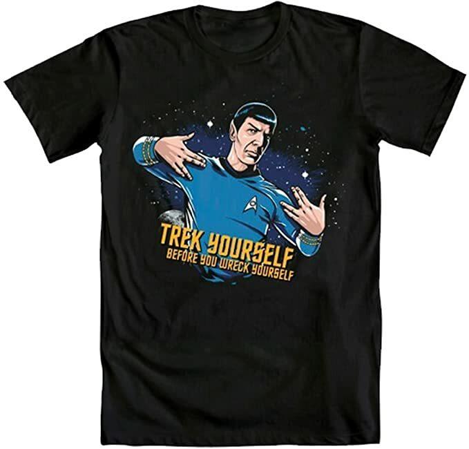 Official licensed Star Trek Spock Representing Yourself Black Tee Shirt New Unisex T-Shirt XXXXL