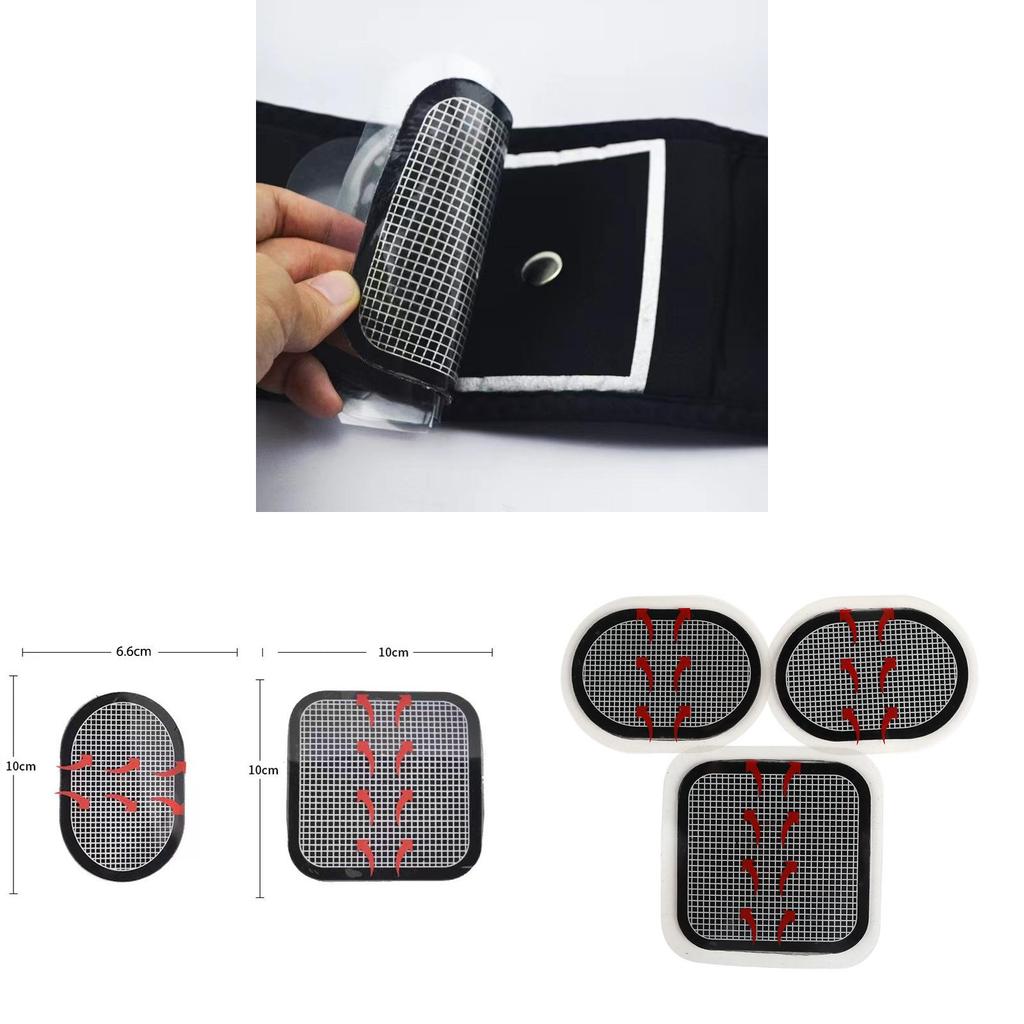 Silicone Abdominal Fitness Band Threepiece Set With Gel Patches For Home Massage
