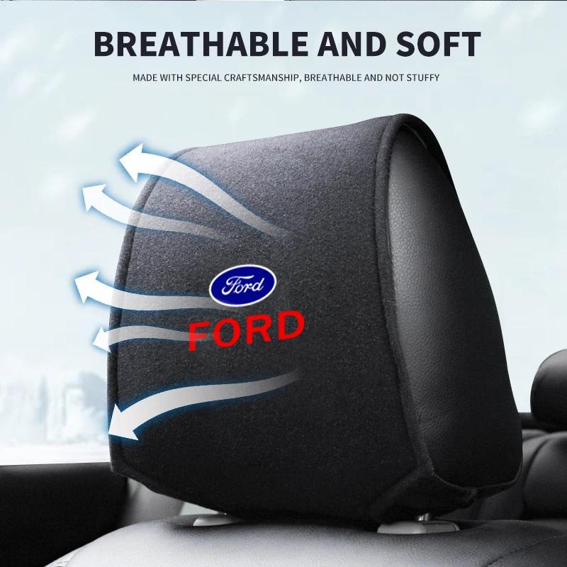 Hot Car Logo Seat Backrest Headrest Cover Pillow Towel For Ford Focus 2 MK1 MK3 Mondeo MK4 Fiesta MK7 Fusion Kuga Ranger Explore