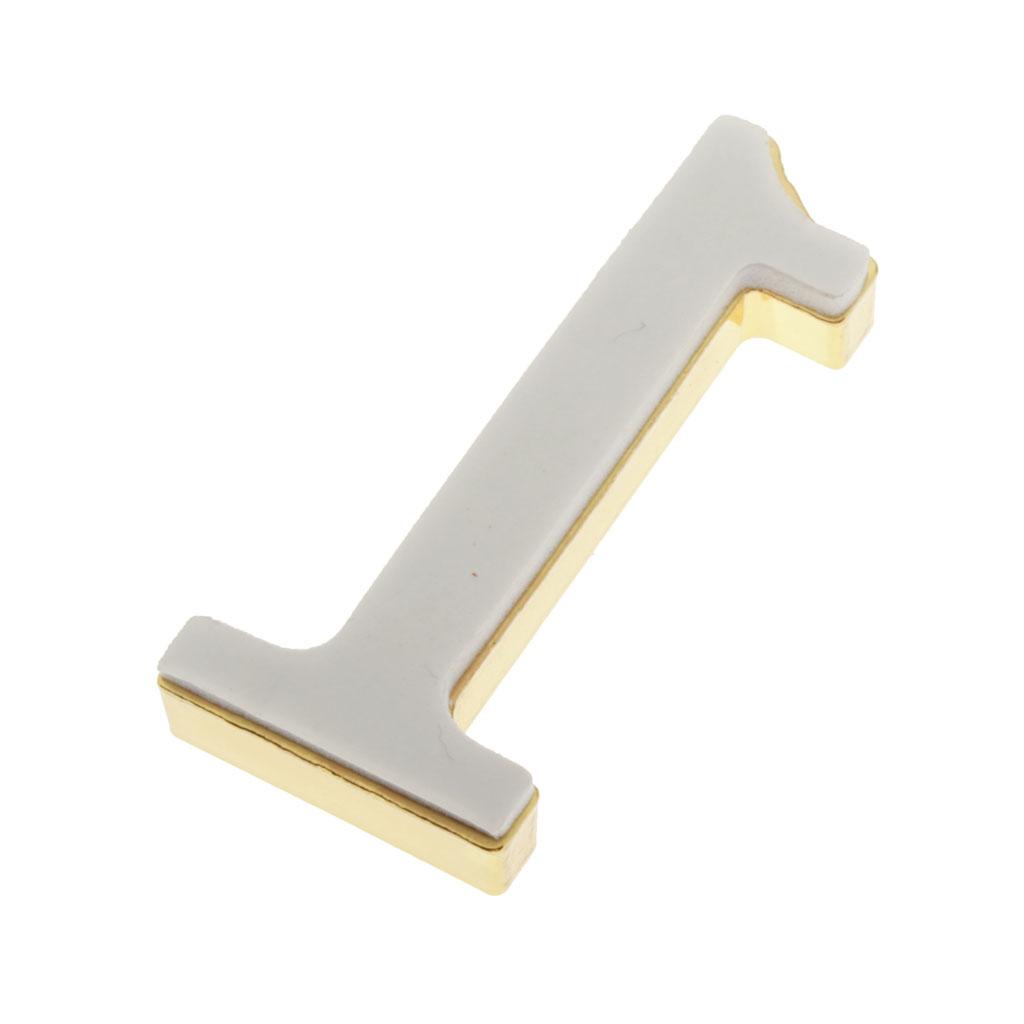 Golden Metal Digit Door Numbers Sign Plate DIY Mailbox House Outdoor 1